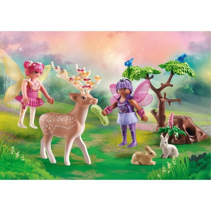 PLAYMOBIL 71800 Duo de fées avec animaux de la foret, Princess Magic Starter Pack, 42 pieces, Des 4 ans