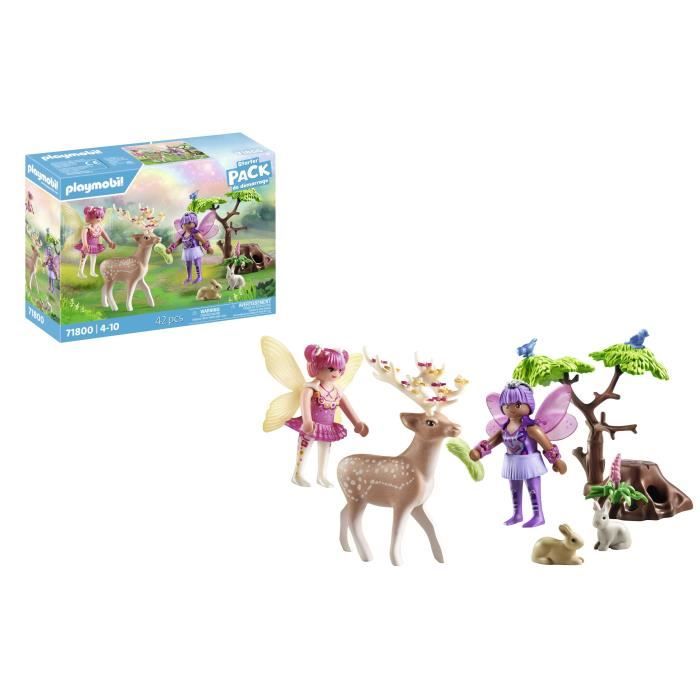 PLAYMOBIL 71800 Duo de fées avec animaux de la foret, Princess Magic Starter Pack, 42 pieces, Des 4 ans