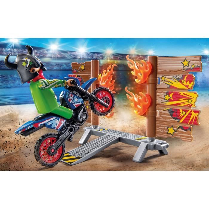 PLAYMOBIL 71808 Duo de cascadeurs avec quad et moto, City Action, Promo pack, 44 pieces, Des 4 ans