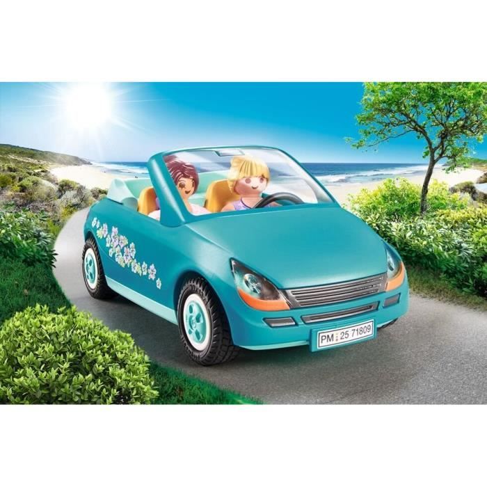 PLAYMOBIL 71809 Cabriolet et jeunes filles avec perche a selfie, My Life, 30 pieces, Des 4 ans