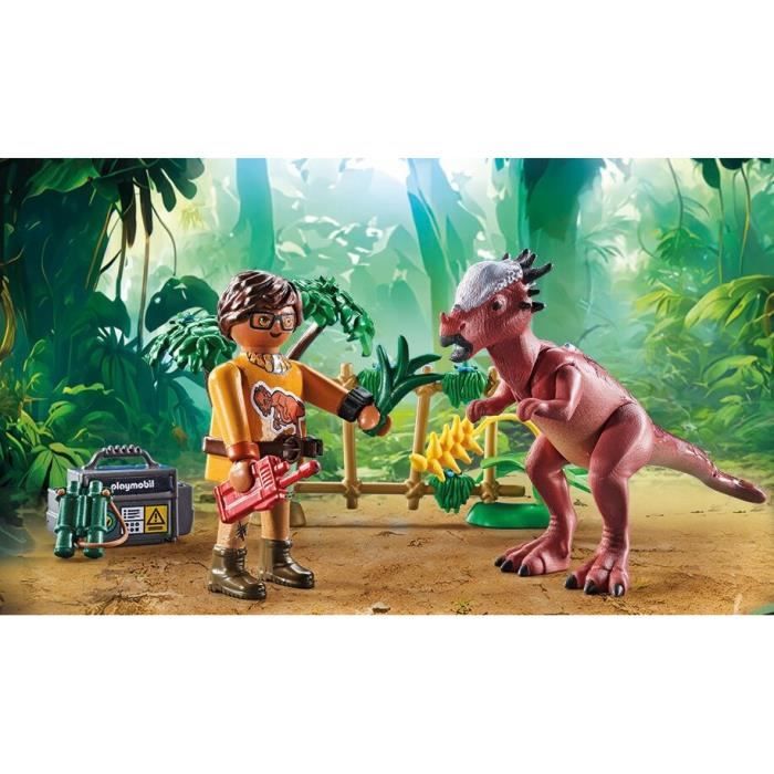 PLAYMOBIL 71822 Stygimoloch, chercheur et accessoires, Dinos, 37 pieces, Des 4 ans