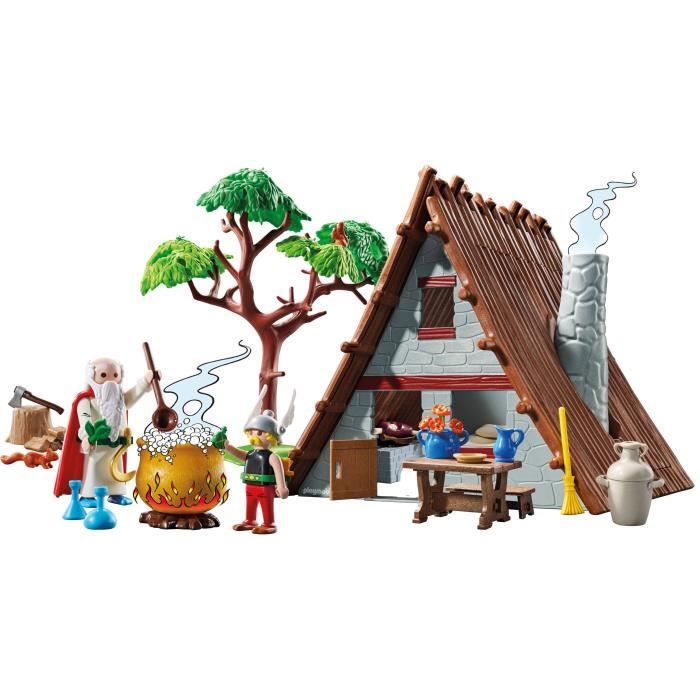 PLAYMOBIL 71828 Hutte d'Astérix avec Panoramix, Astérix, Personnages de la BD, 80 pieces, Des 5 ans
