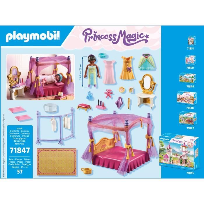 PLAYMOBIL 71847 Chambre de princesse avec lit baldaquin