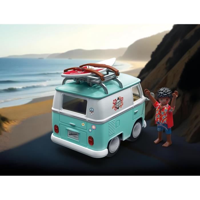 Playmobil 71857 Volkswagen T1 Camper, Playmobil voiture Icon Cars, Classic Cars, 31 pieces, Kidulte, Des 14 ans