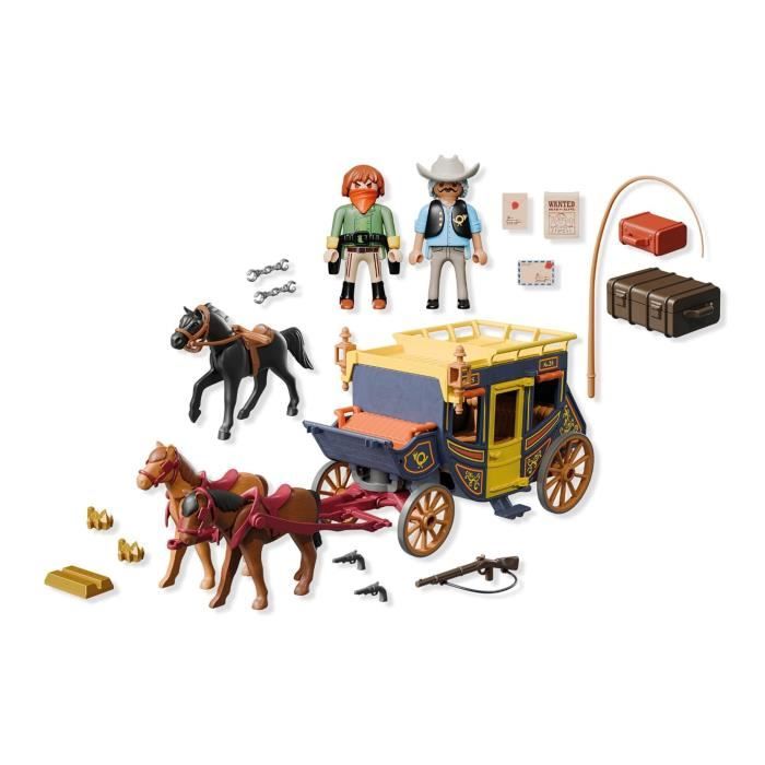 PLAYMOBIL 71862 Attaque de diligence au Far West, Promo Packs, Western, Pour les collectionneurs, 58 pieces, Des 14 ans