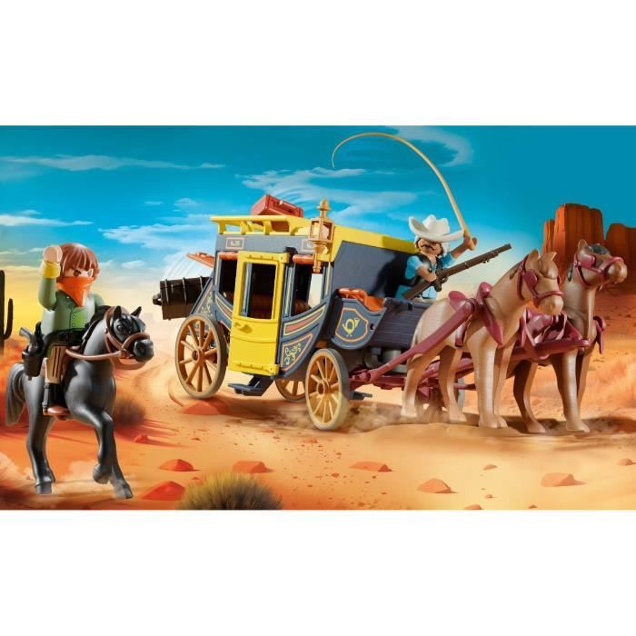 PLAYMOBIL 71862 Attaque de diligence au Far West, Promo Packs, Western, Pour les collectionneurs, 58 pieces, Des 14 ans