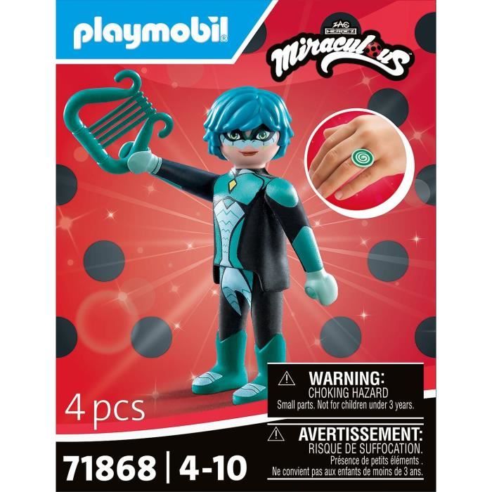 PLAYMOBIL 71868 Viperion, Miraculous Personnage du dessin animé, 4 pieces, des 4 ans