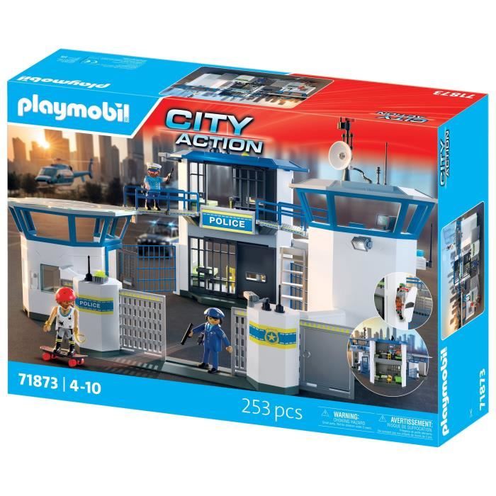 Playmobil 71873 Centre de commandement de la police, Les policiers, City Action, 253 pieces, Des 4 ans