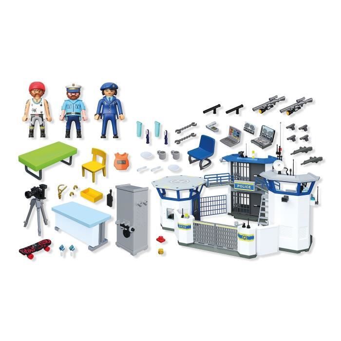 Playmobil 71873 Centre de commandement de la police, Les policiers, City Action, 253 pieces, Des 4 ans
