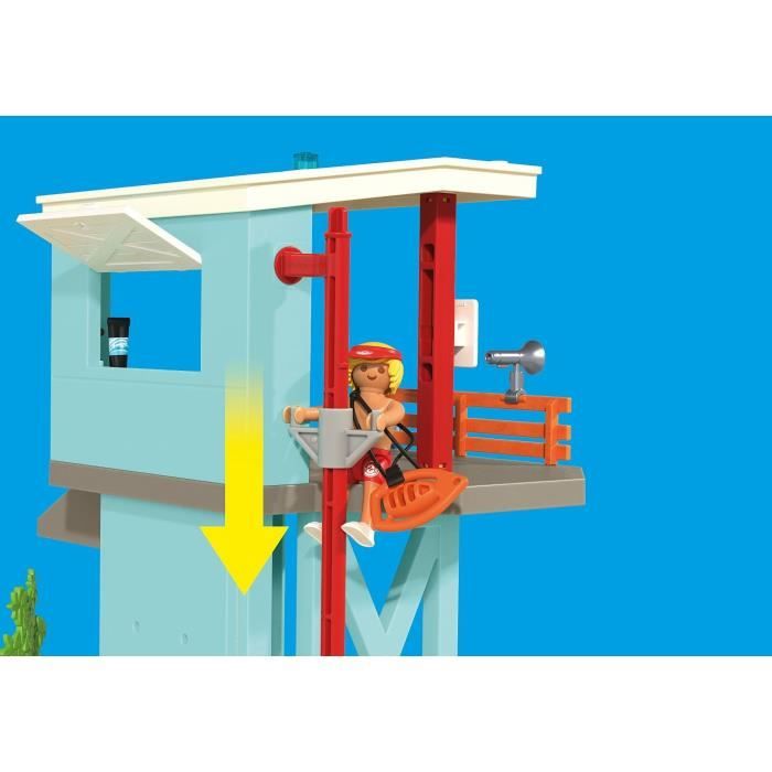 Playmobil 71903 Poste de secours & voiturette de plage, My Life Vacances a la plage, 125 pieces, Des 4 ans