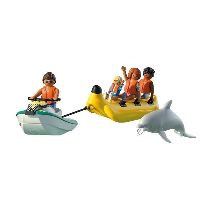 Playmobil 71905 Scooter des mers, banane tractée & 4 personnages, My Life Vacances a la plage, 22 pieces, des 4 ans