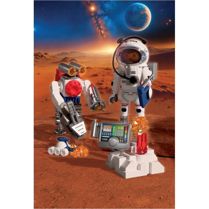 Playmobil 72014 Astronaute de l'ESA avec robot, L'espace, 42 pieces, des 4 ans