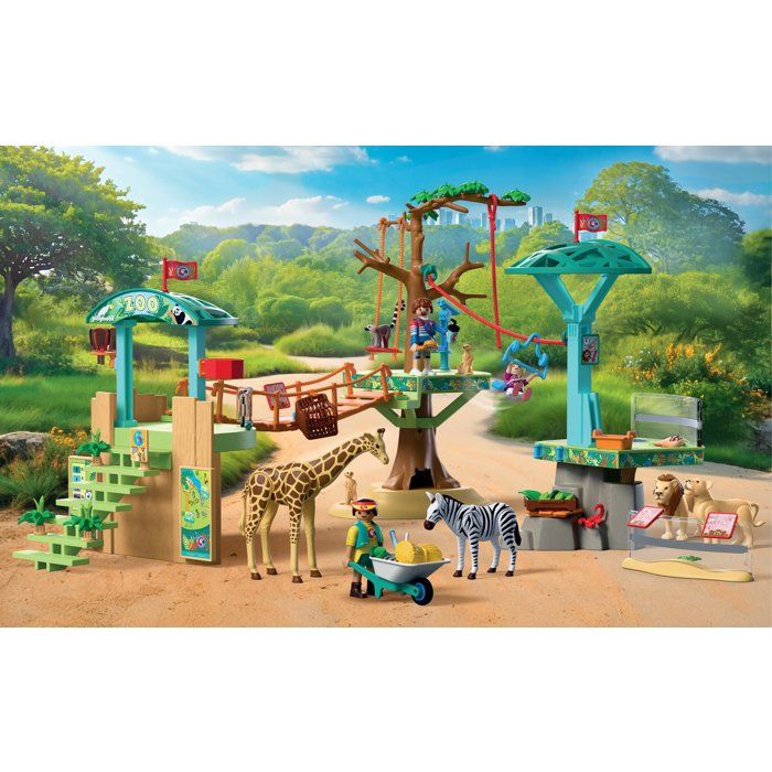 Playmobil 72070 Zoo : Parc aventure au milieu des animaux sauvages, univers miniature, 169 pieces, des 4 ans