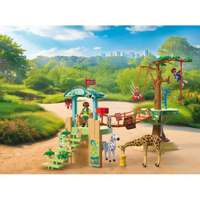Playmobil 72070 Zoo : Parc aventure au milieu des animaux sauvages, univers miniature, 169 pieces, des 4 ans