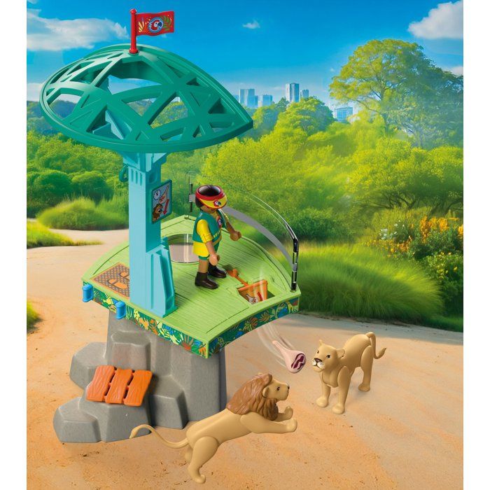 Playmobil 72070 Zoo : Parc aventure au milieu des animaux sauvages, univers miniature, 169 pieces, des 4 ans