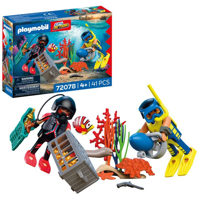 Playmobil 72078 Policiers plongeurs et trésor