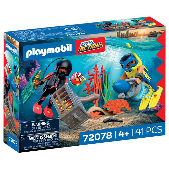 Playmobil 72078 Policiers plongeurs et trésor