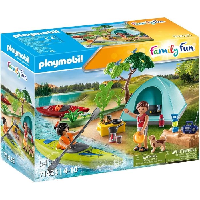 PLAYMOBIL 71425 Vacanciers avec tente, My Life, Camping, 54 pieces, des 4 ans