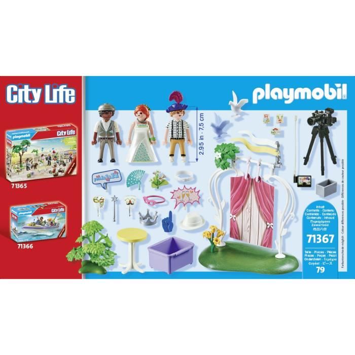 PLAYMOBIL 71367 Couple de mariés et appareil photo, City life, Des 4 ans