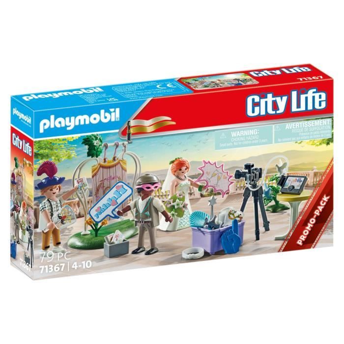 PLAYMOBIL 71367 Couple de mariés et appareil photo, City life, Des 4 ans