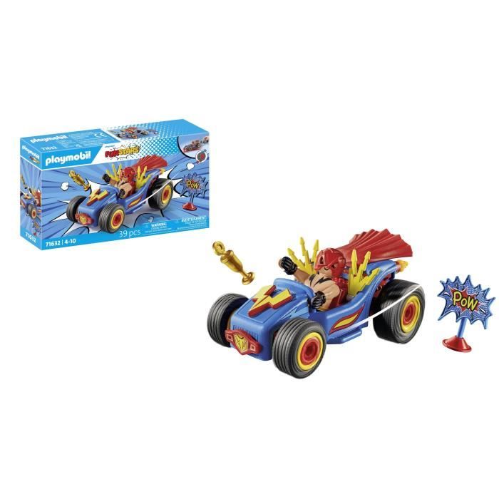 Playmobil 71632 Catcheur et Kart, Funstars, 39 pieces, des 4 ans