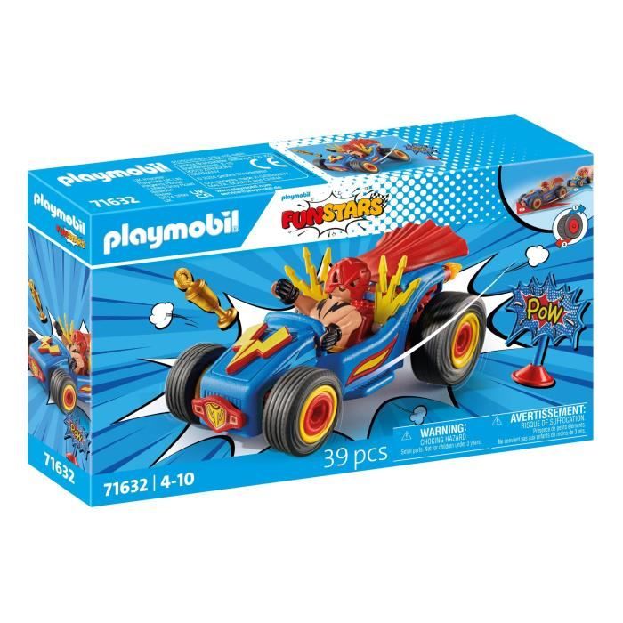 Playmobil 71632 Catcheur et Kart, Funstars, 39 pieces, des 4 ans