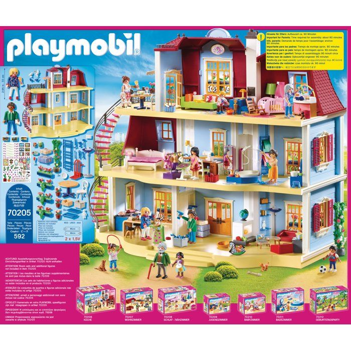 PLAYMOBIL 70205 Grande Maison Traditionnelle, Dollhouse La Maison Traditionnelle, 592 pieces, Des 4 ans