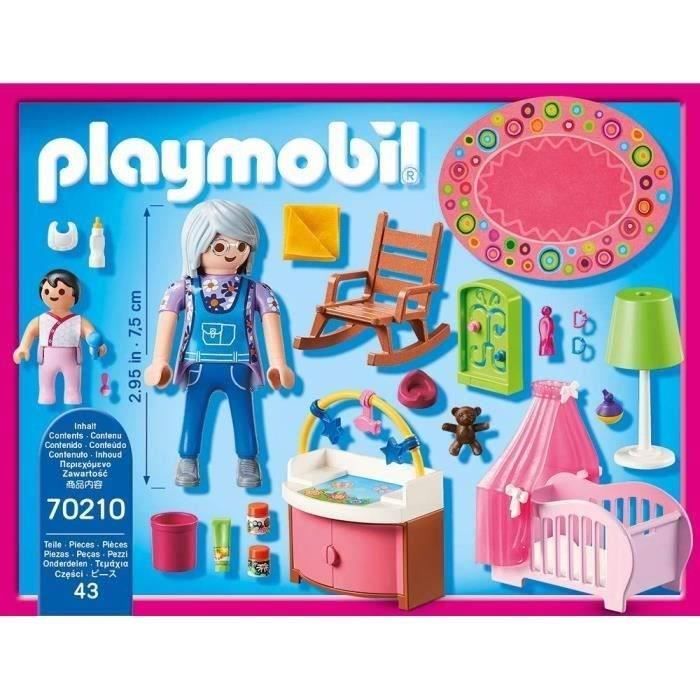 PLAYMOBIL 70210 Chambre de bébé, Dollhouse La Maison Traditionnelle, 100 pieces ,Des 4 ans