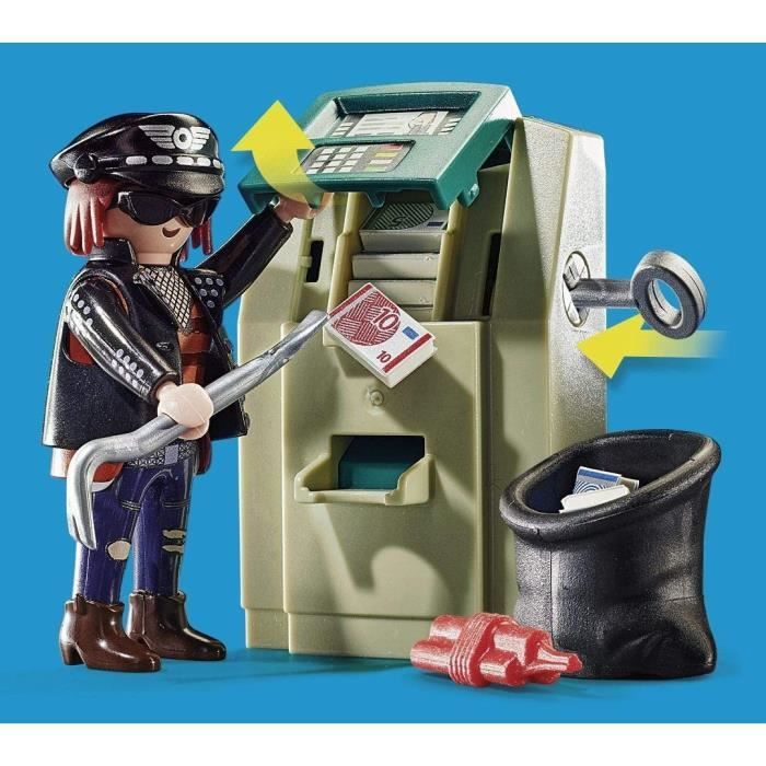 PLAYMOBIL 70572 Policier en moto et voleur, City Action, Les policiers, Des 4 ans