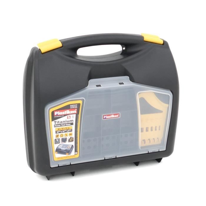 Valise a outils - Plastiken - 63040_NOIRE - 40 cm - Titanium - En plastique