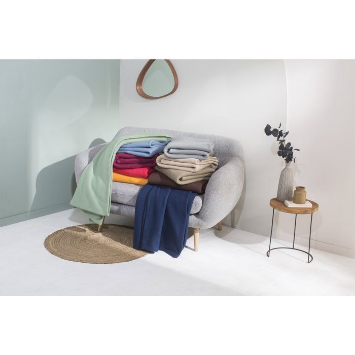 Couverture Polaire Toison d'Or - Poleco - 180 x 220 cm - Coloris Fraise