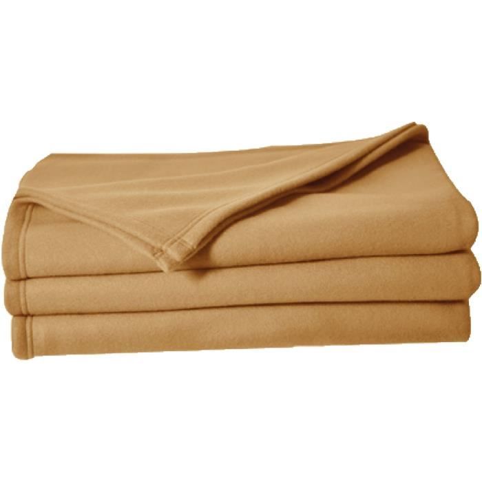 Couverture Polaire Toison d'Or - Poleco - 220x240cm - Coloris Sable