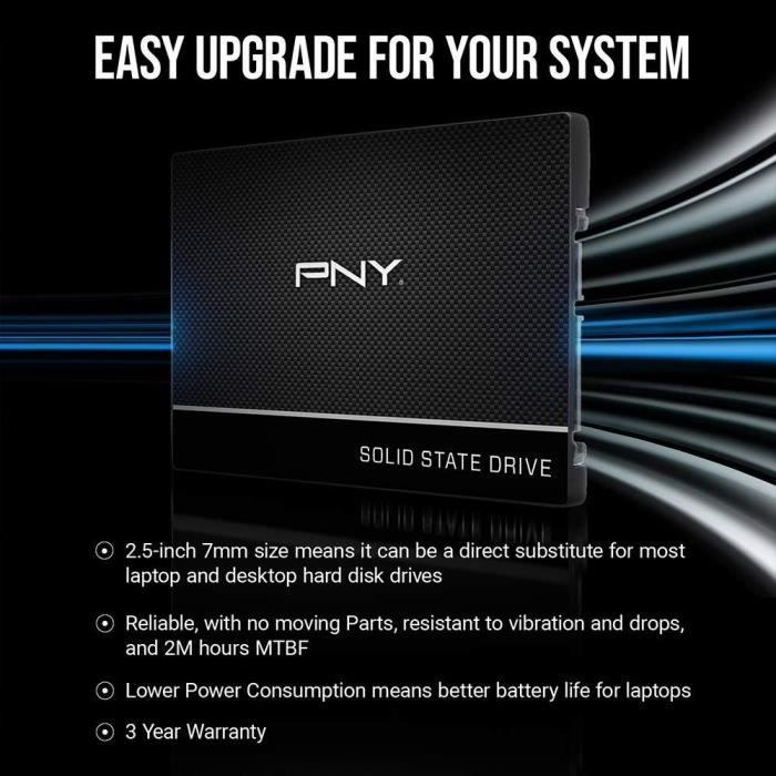 PNY CS900 SATA - SSD interne - 2.5 - 2To