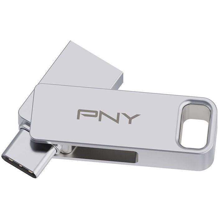 Clé USB 3.2 - PNY - DUO LINK - Type-C/Type-A - 256 Go - Jusqu'a 200 Mo/s
