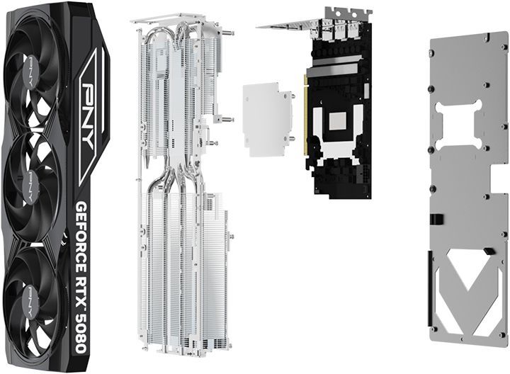 PNY - Carte graphique - GEFORCE RTX™ 5080 - 16 Go - Triple Fan DLSS 4