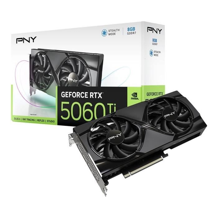 PNY - Carte graphique - GeForce RTX 5060 Ti - 8GB - Dual Fan DLSS 4