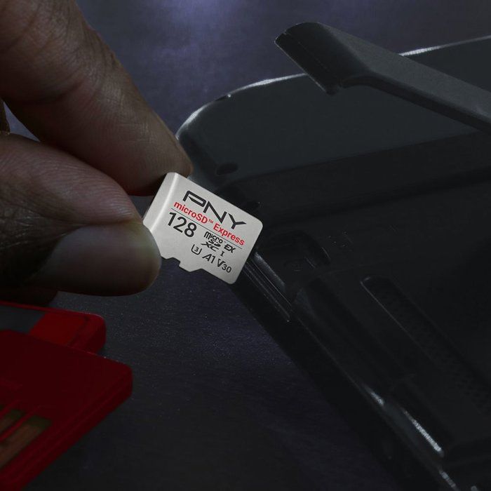 PNY microSD Express - Carte mémoire microSDXC - 128 Go - UHS-I U3 V30 A1 - 890/550 Mo/s