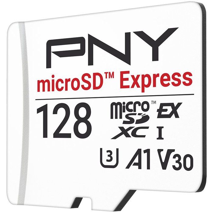 PNY microSD Express - Carte mémoire microSDXC - 128 Go - UHS-I U3 V30 A1 - 890/550 Mo/s