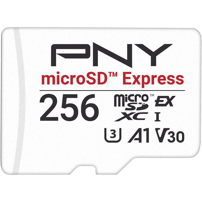 PNY microSD Express - Carte mémoire microSDXC - 256 Go - UHS-I U3 V30 A1 - 890/750 Mo/s