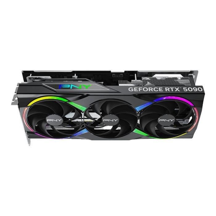 Carte graphique - PNY - GeForce RTX 5090 - 32 Go - ARGB - Overclockée - Triple ventilateur