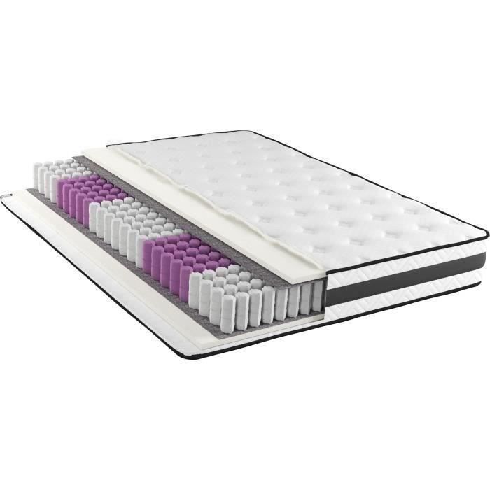 POCKET - Matelas - 140 x 190 cm - Epaisseur 24 cm - Ressorts ensachÈs rÈversible
