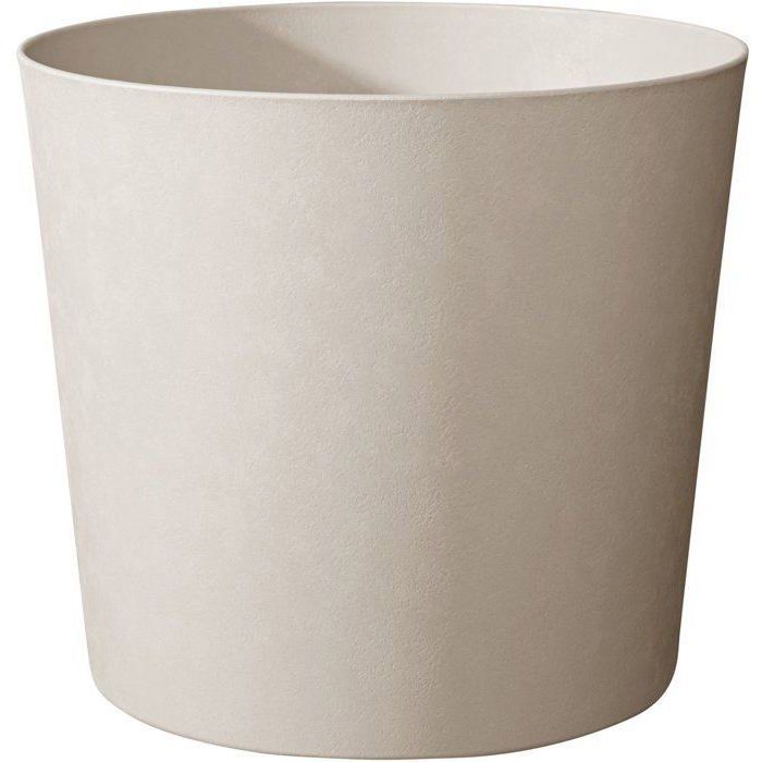 Pot de fleurs Conique Ø 40 cm - EDA - Element - 30 L - Intérieur / Extérieur - Ø 39,1 x H. 32 cm - Calcaire