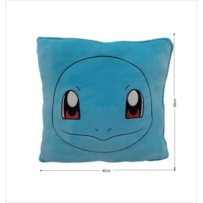 Coussin premium - Carré - POKEMON - Carapuce - Microfibre - 40 cm