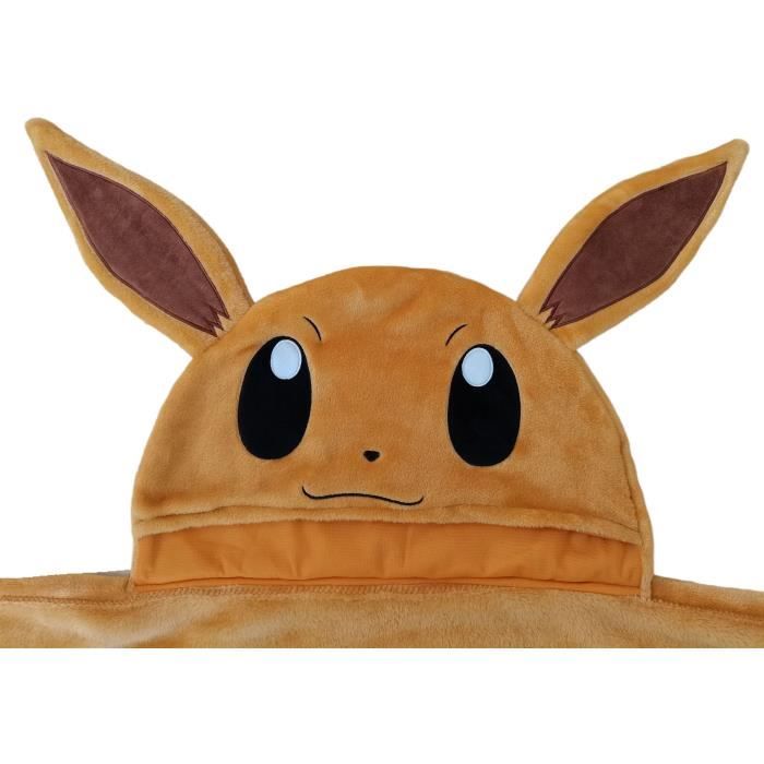 Plaid polaire a capuche 3D - POKEMON - Evoli - 120 x 150 cm