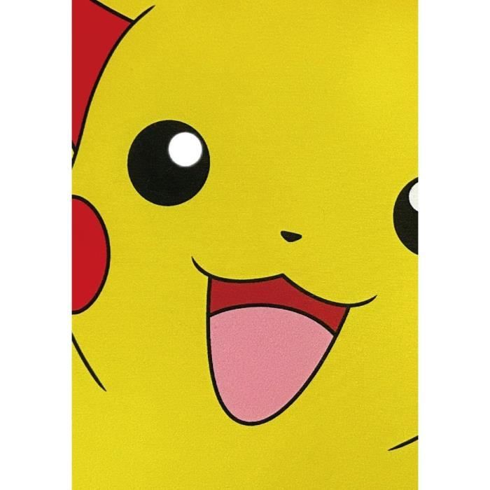 Coussin double face - Carré - POKEMON - Pikachu et Carapuce - Microfibre - 40 x 40 cm