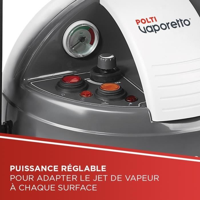 Nettoyeur vapeur POLTI VAPORETTO ECO PRO 3.0 - 4,5 BAR - 9 accessoires - 2000W - 2L