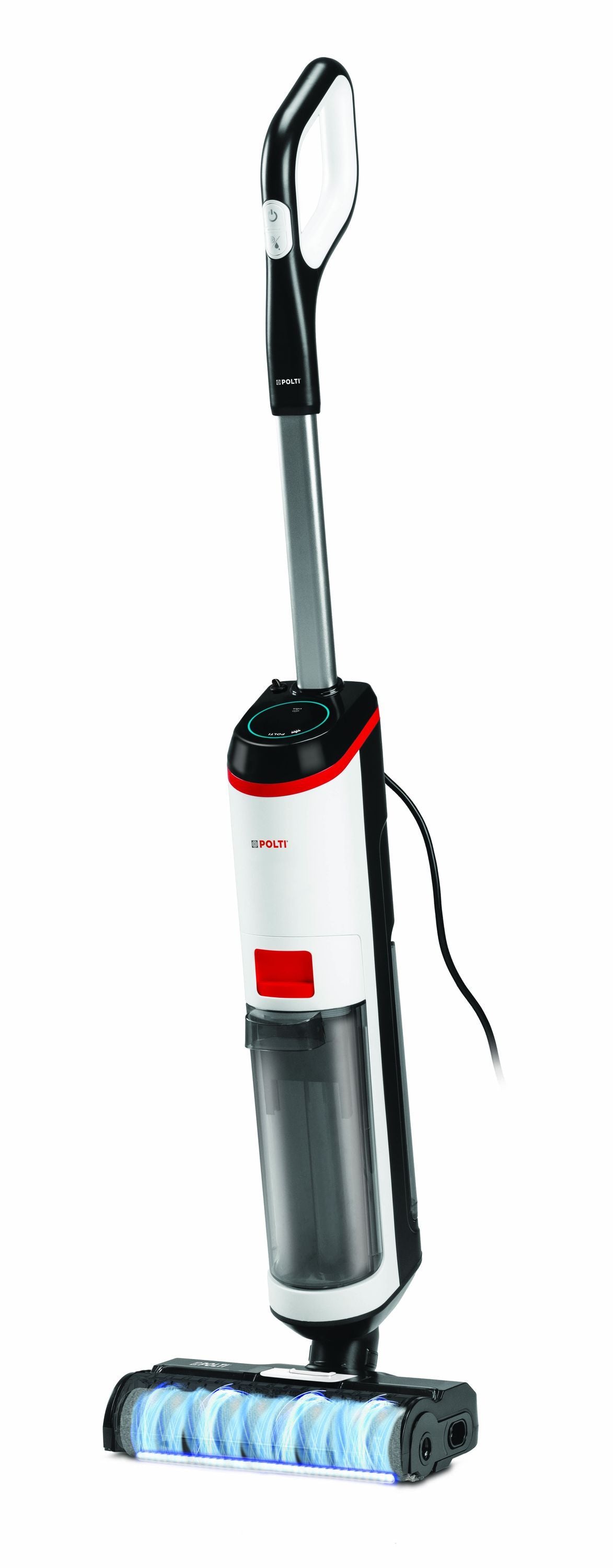 Aspirateur balai laveur vapeur - POLTI RollySteam WD10 - 7000 Pa - 0,6 L - Noir / Blanc