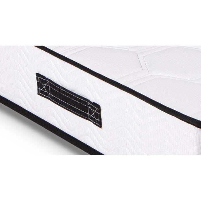 URBAN Collections PARIS Ensemble sommier et matelas 140 x 190cm - 798 Ressorts ensachés et mémoire de forme - 24 cm - Ferme