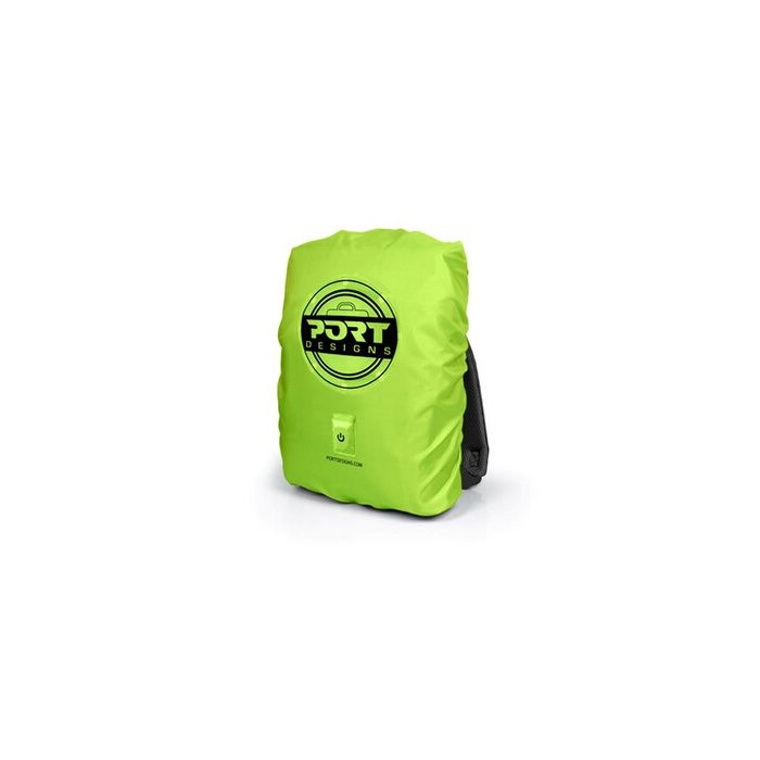 Housse de pluie - PORT DESIGNS - Universelle avec LED rechargeable pour sac a dos jusque 25 litres - 14/15.6 pouces