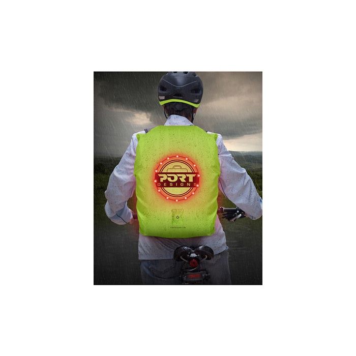 Housse de pluie - PORT DESIGNS - Universelle avec LED rechargeable pour sac a dos jusque 25 litres - 14/15.6 pouces